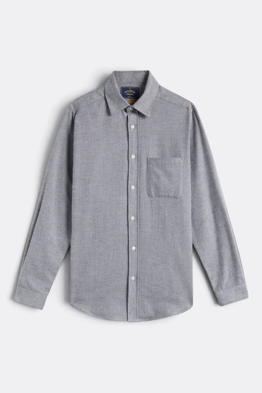 PORTUGUESE FLANNEL Espiga Shirt Grey | Chemise Chevrons | Edgar Bdx