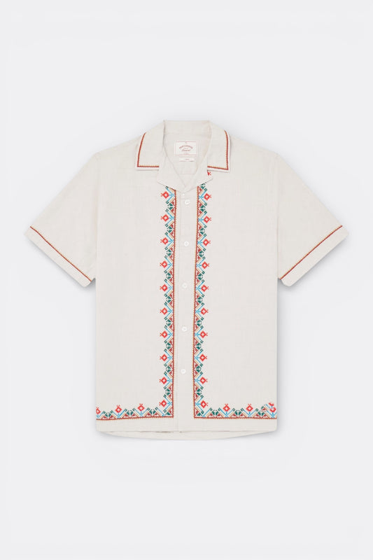 Chemise Folclore Embroidery Lin-Coton - Portuguese Flannel | Edgar Bdx