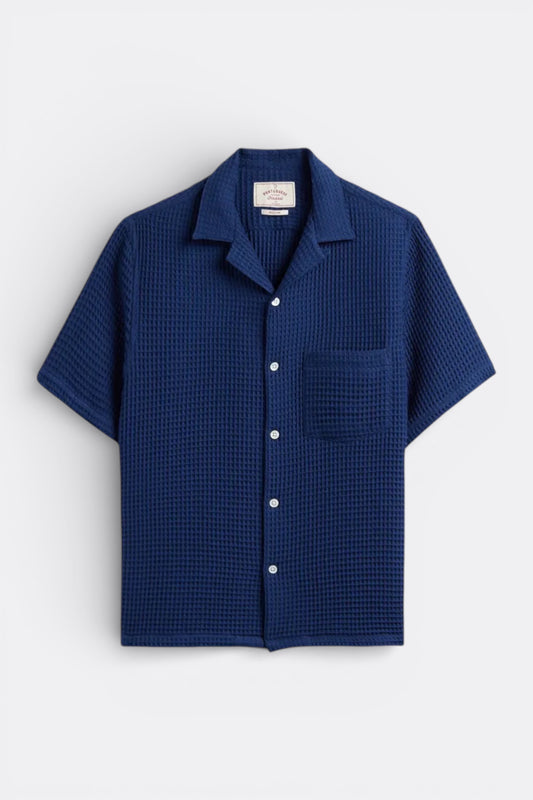 Chemise Honey Comb Blue Coton - Portuguese Flannel | Edgar Bdx