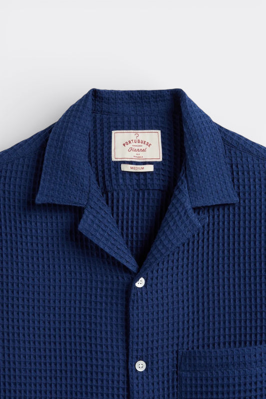 Chemise Honey Comb Blue Coton - Portuguese Flannel | Edgar Bdx
