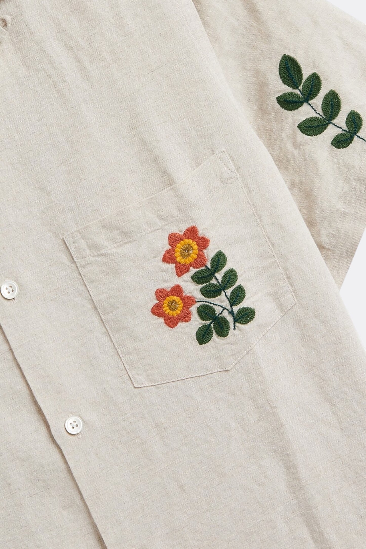 Chemise Spring Embroidery Lin-Coton - Portuguese Flannel | Edgar Bdx