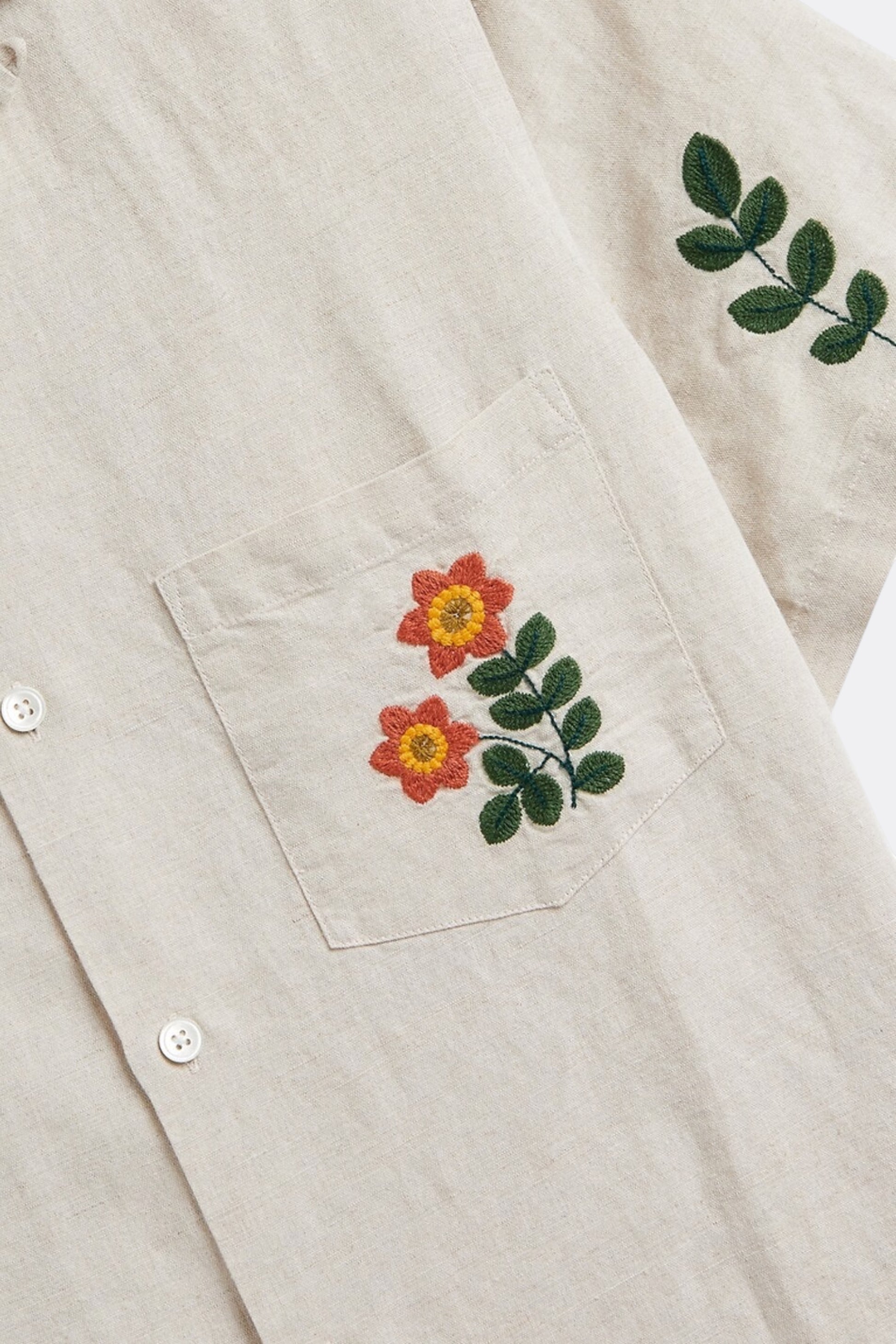 Chemise Spring Embroidery Lin-Coton - Portuguese Flannel | Edgar Bdx