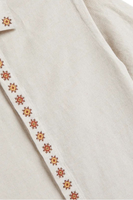 Chemise Sprout Embroidery Lin-Coton - Portuguese Flannel | Edgar Bdx