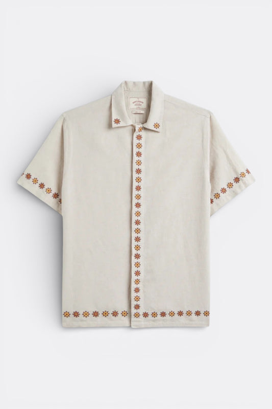 Chemise Sprout Embroidery Lin-Coton - Portuguese Flannel | Edgar Bdx