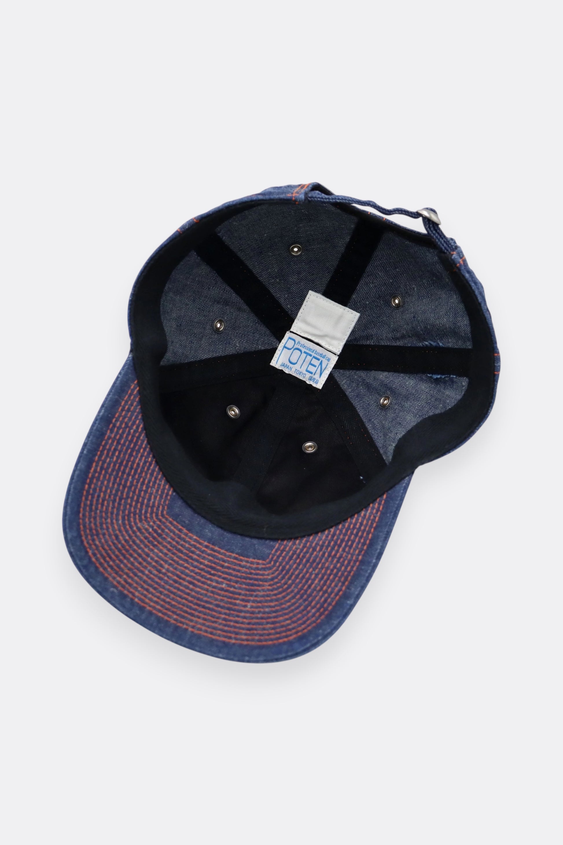 Poten 70s Denim Cap Navy | Casquette 6 Panneaux Made in Japan | Edgar Bdx