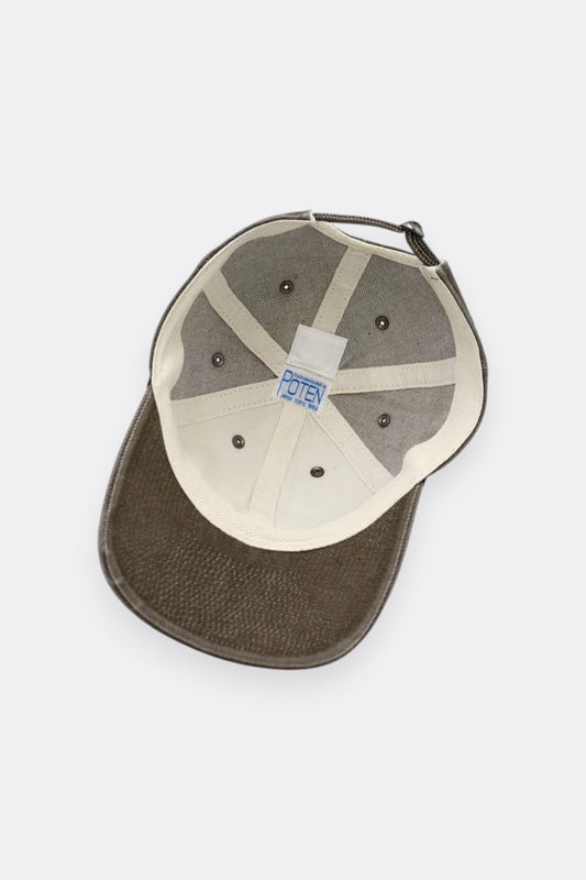 Poten 70s Denim Cap Olive | Casquette 6 Panneaux Made in Japan | Edgar Bdx