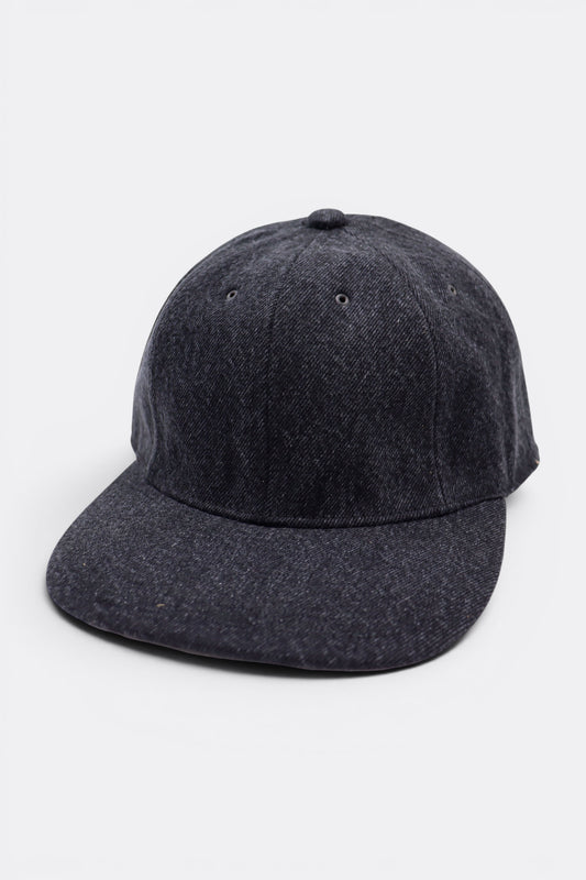 Poten 90s Denim Cap Black | Casquette Baseball 8 Panneaux Made in Japan | Edgar Bdx