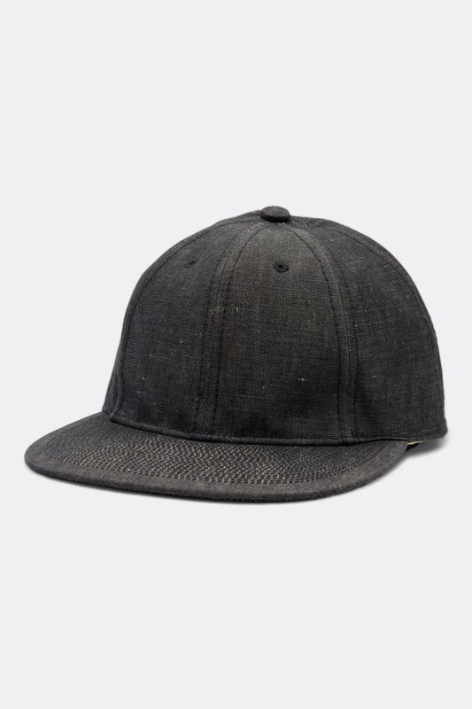 Poten - Cotton Linen Chambrey Cap (Black)
