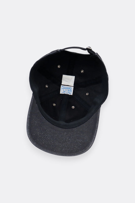 Poten Vintage Duck Cap Black | Casquette Canvas 6 Panneaux Made in Japan | Edgar Bdx