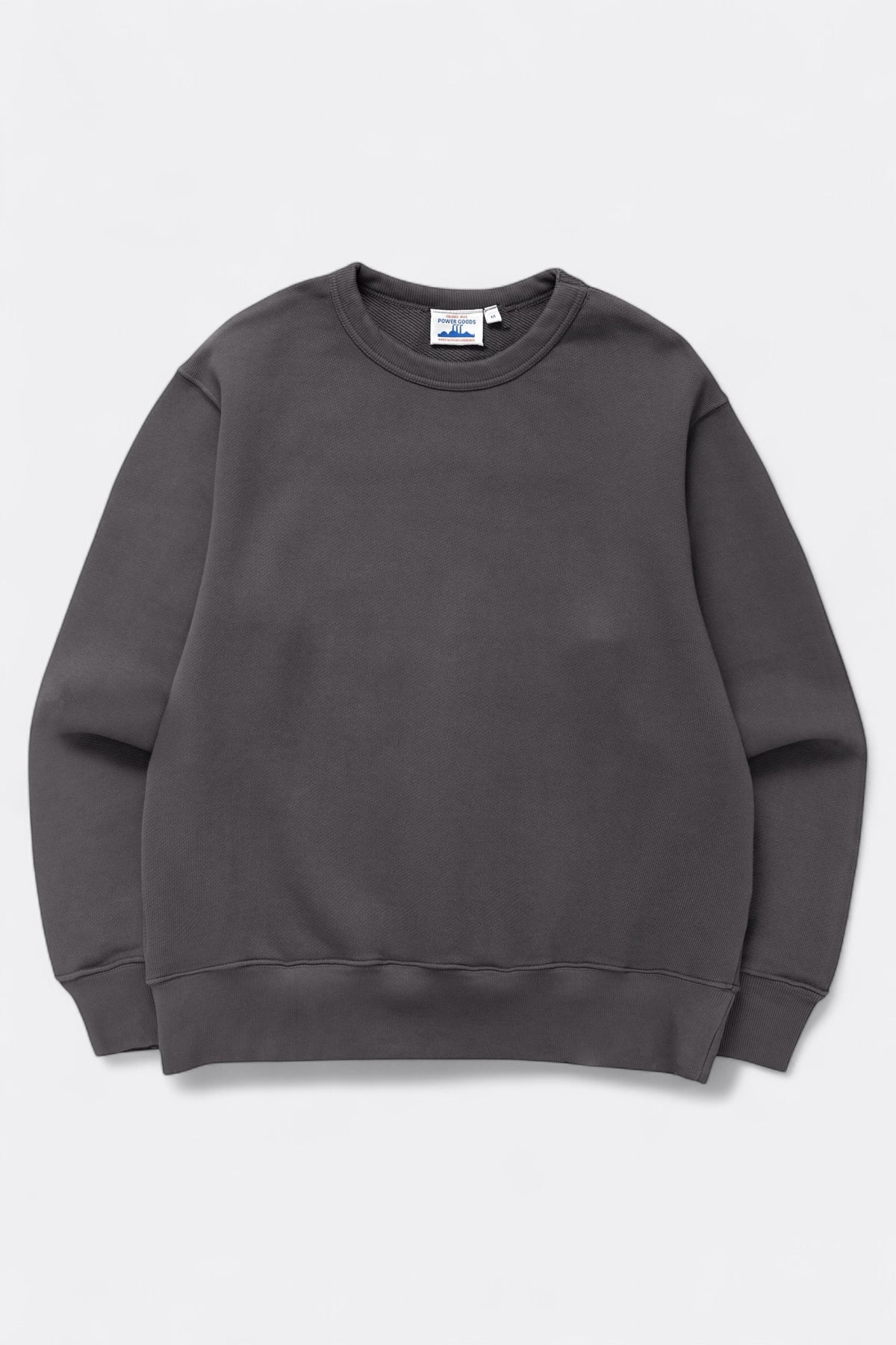 POWER GOODS Loopback Crewneck Washed Black | Edgar Bdx