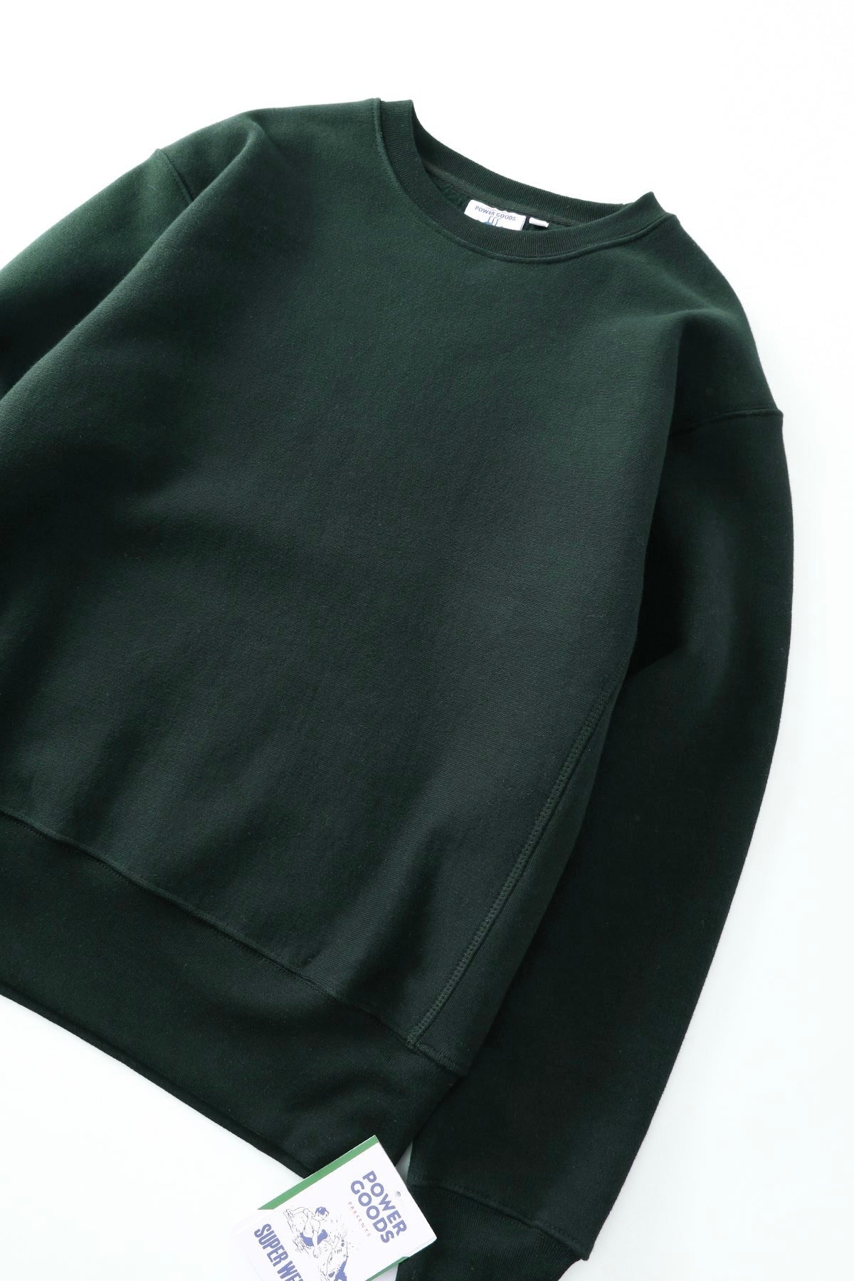 POWER GOODS Super Weight Crewneck Forest Green | Edgar Bdx