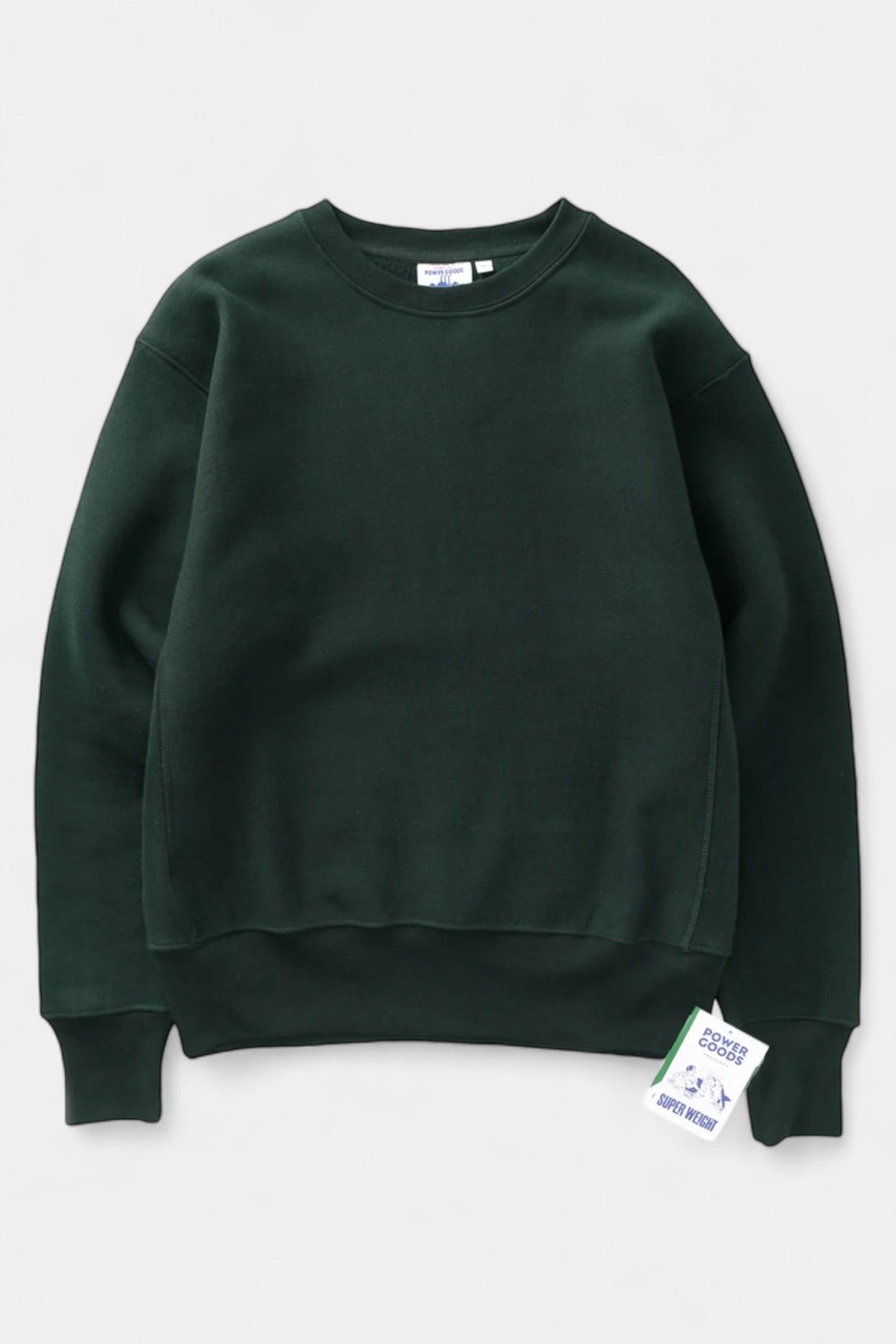 POWER GOODS Super Weight Crewneck Forest Green | Edgar Bdx
