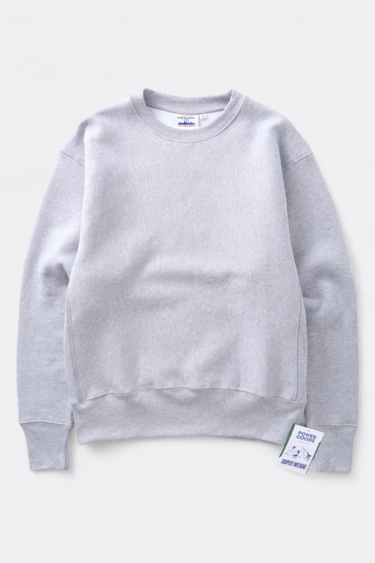 POWER GOODS Super Weight Crewneck Heather Grey | Edgar Bdx