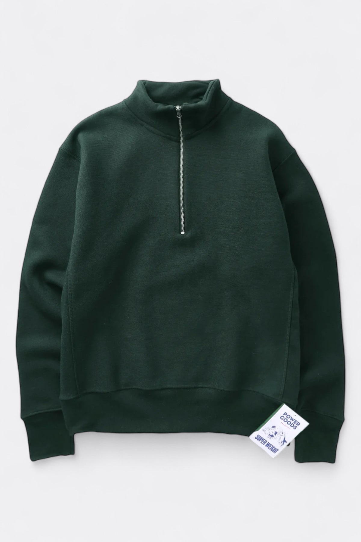 POWER GOODS Super Weight Quarter Zip Forest Green | Edgar Bdx