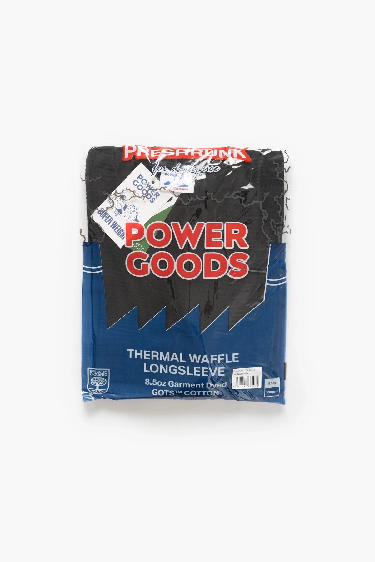 POWER GOODS Thermal Waffle Long Sleeve Tee Black | Edgar Bdx