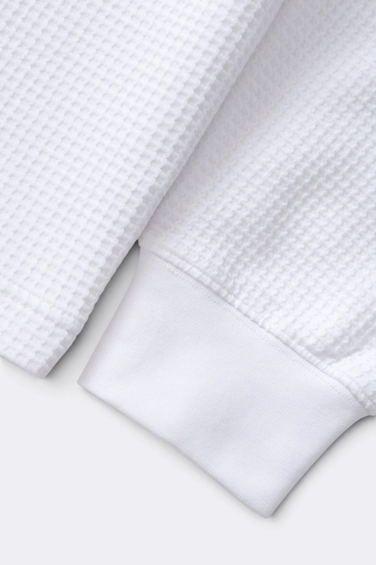 POWER GOODS Thermal Waffle Long Sleeve Tee White | Edgar Bdx