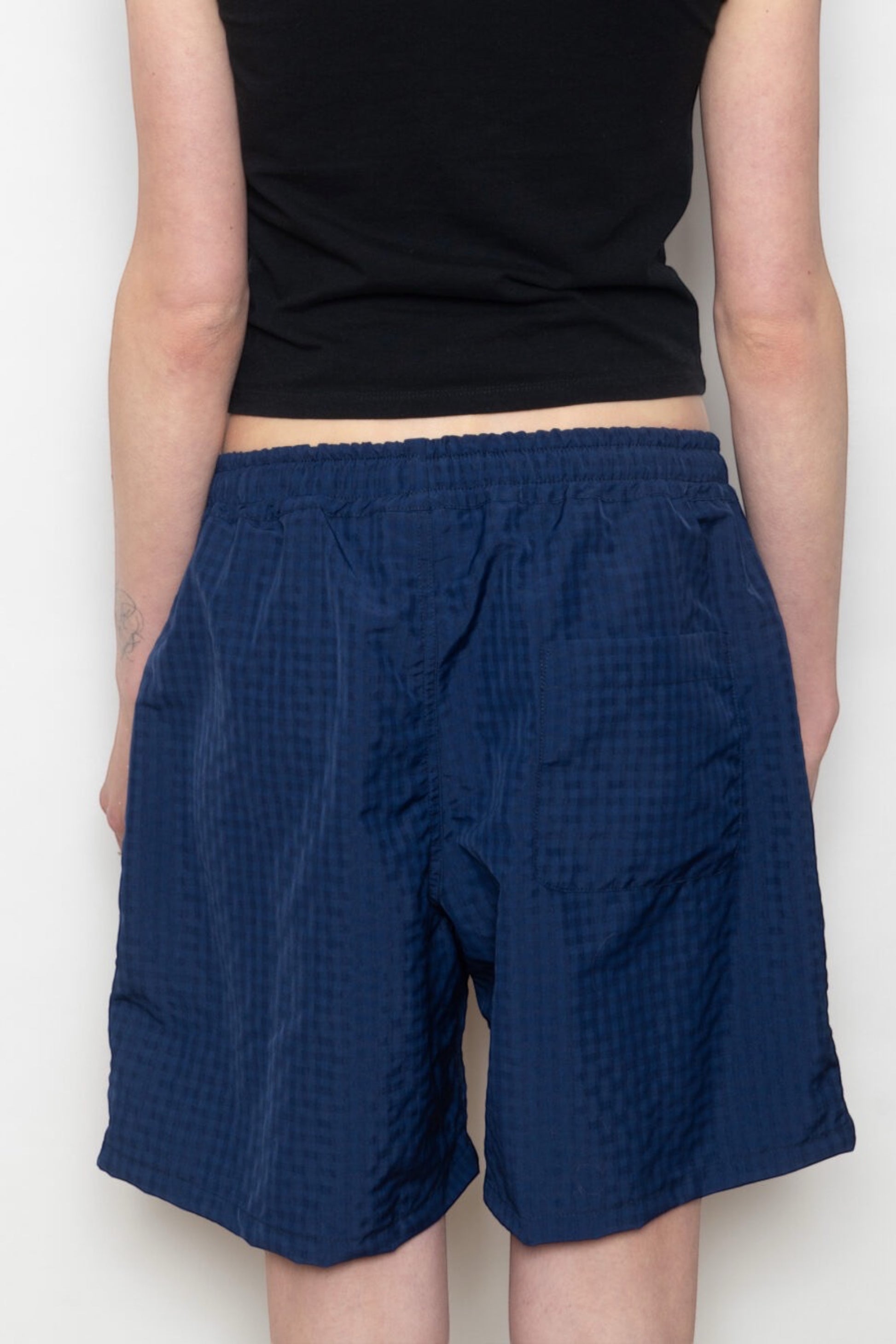 Public Possession Be An Angel Swimshort Navy | Short de Bain Nylon Sérigraphié | Edgar Bdx