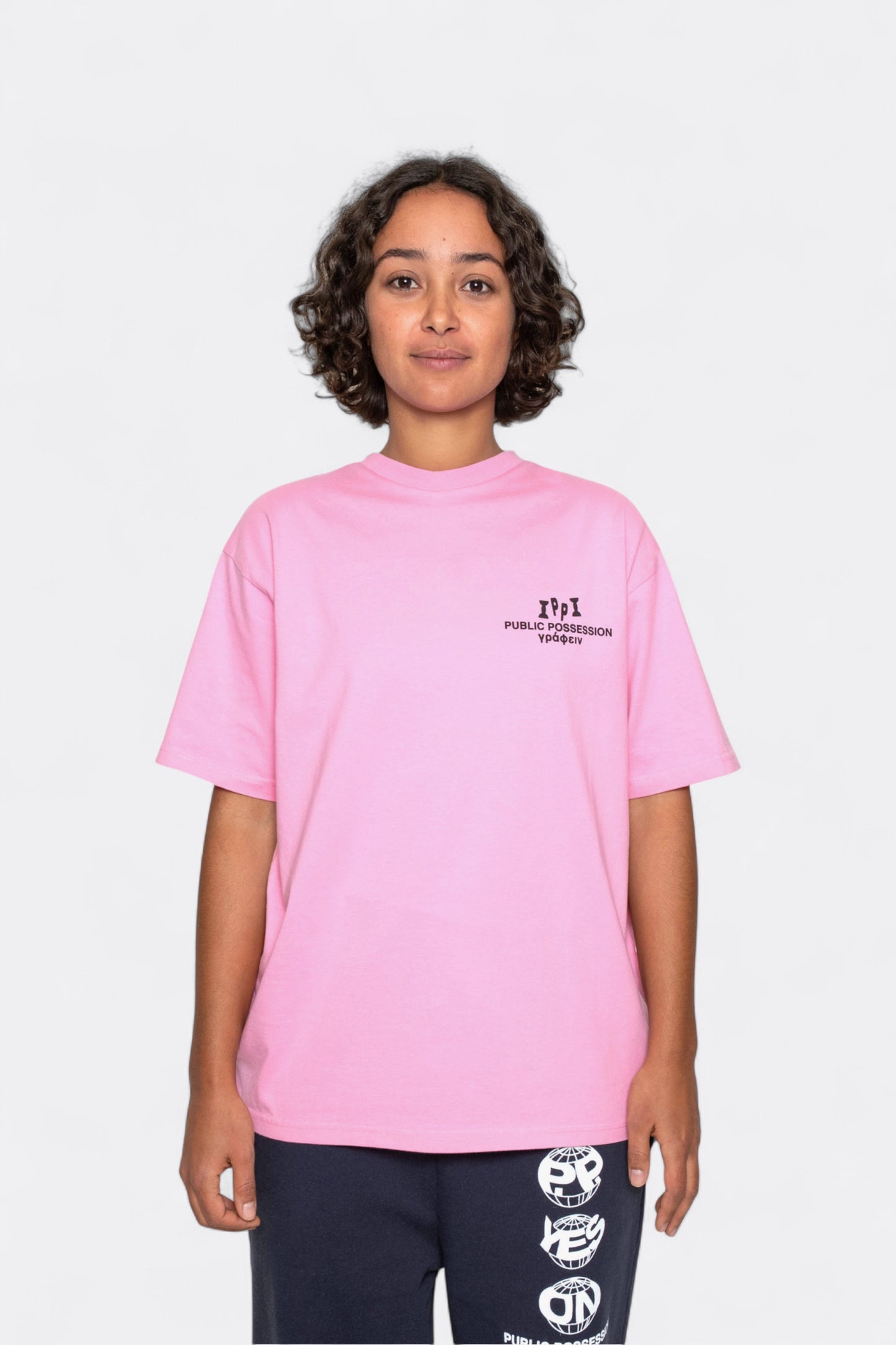 Public Possession - Hieroglyph Bar T-Shirt (Light Rose)