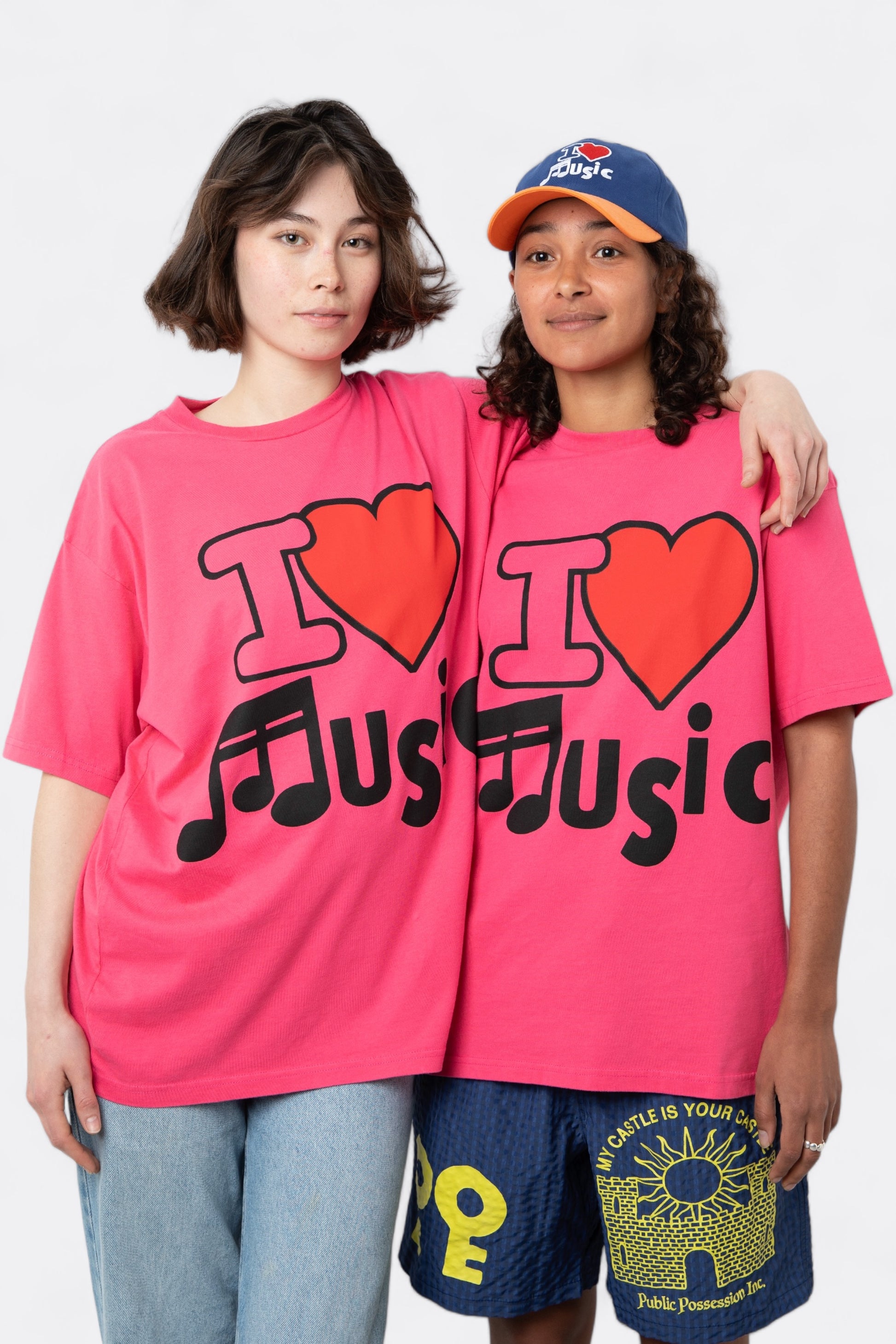 Public Possession - I Love Musik T-Shirt (Cherry Pink)