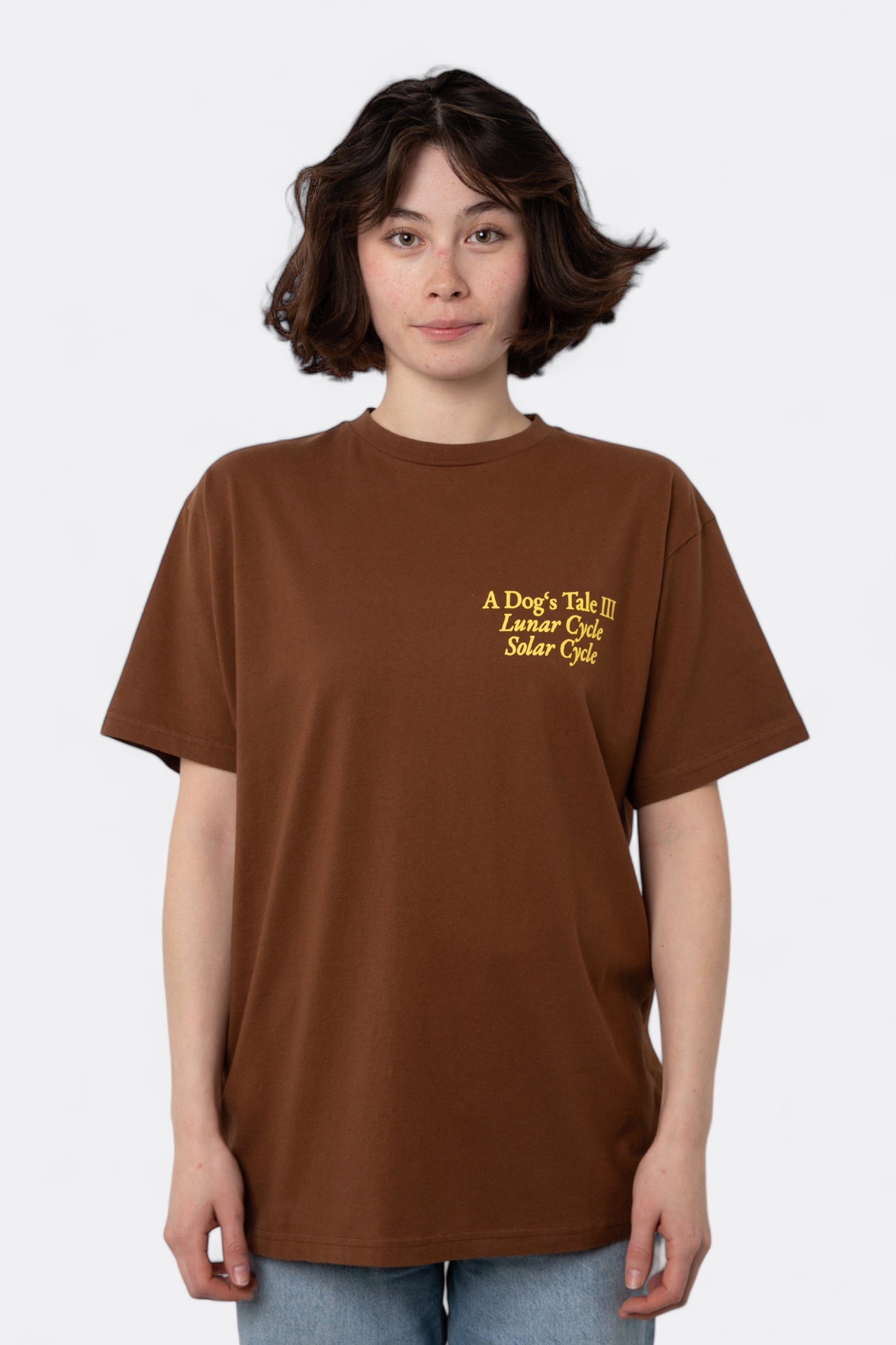 Public Possession - Lunar/Solar Dog T-Shirt (Dachshund Braun)