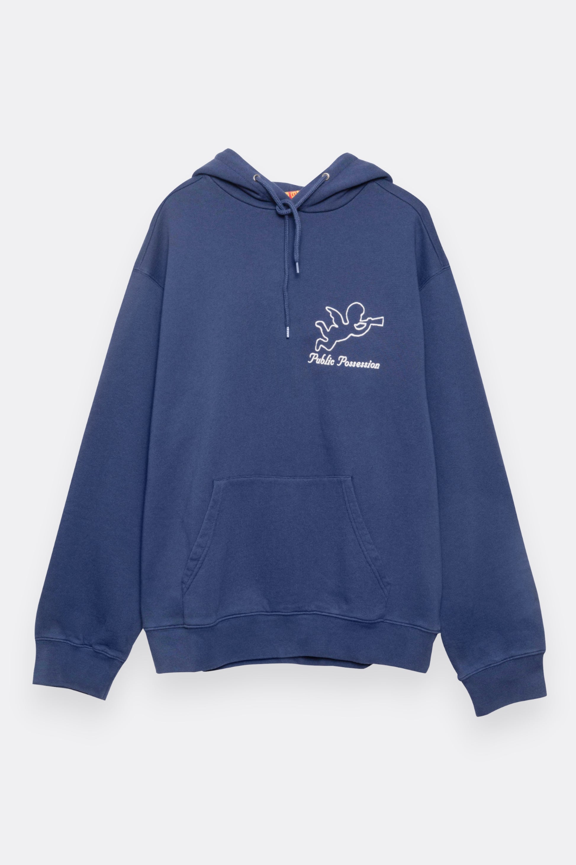 Public Possession Mobile DJ Hoodie Dark Blue | Sweat Capuche Coton Bio | Edgar Bdx