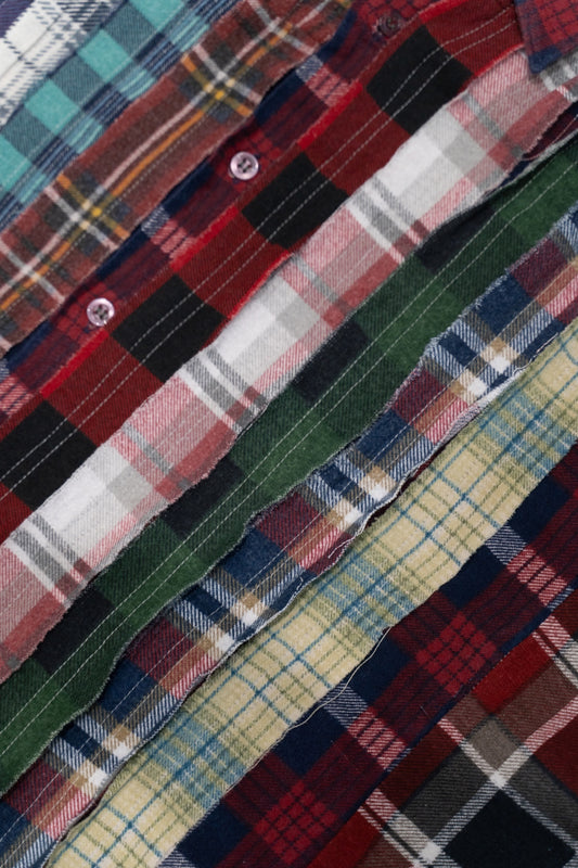 Needles Rebuild Flannel Ribbon Wide Shirt Assorted B | Pièce Unique Vintage | Edgar Bdx