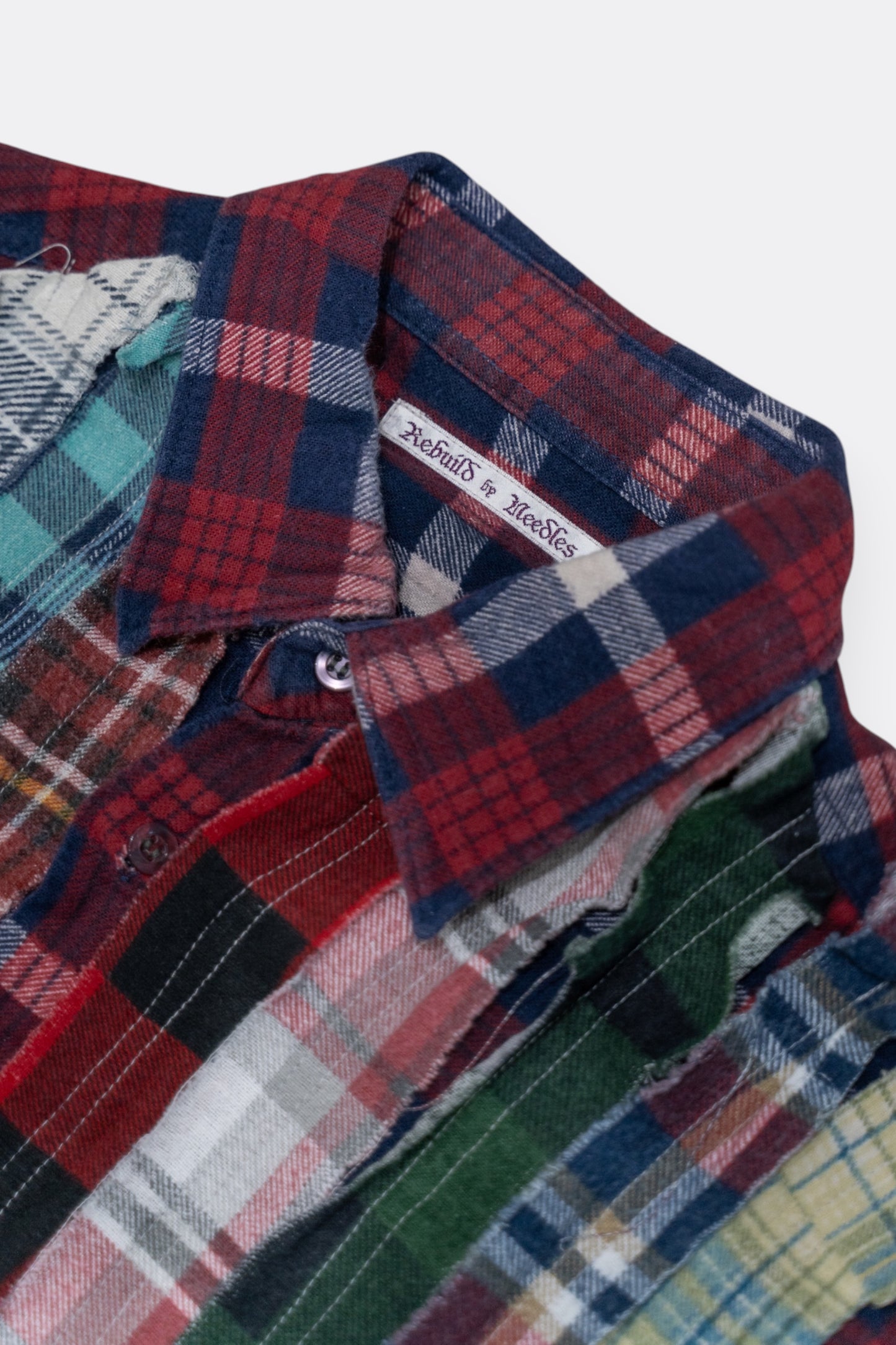 Needles Rebuild Flannel Ribbon Wide Shirt Assorted B | Pièce Unique Vintage | Edgar Bdx