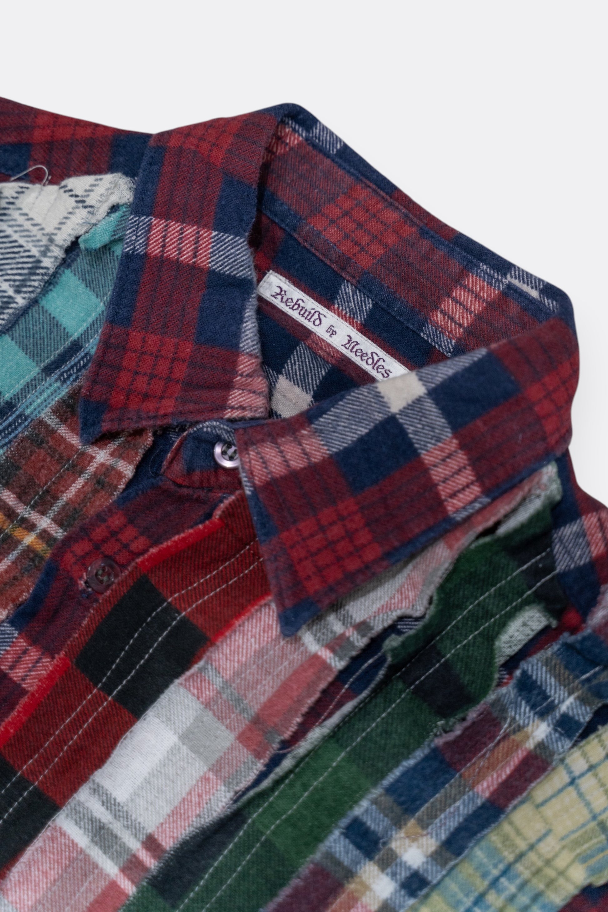 Needles Rebuild Flannel Ribbon Wide Shirt Assorted B | Pièce Unique Vintage | Edgar Bdx