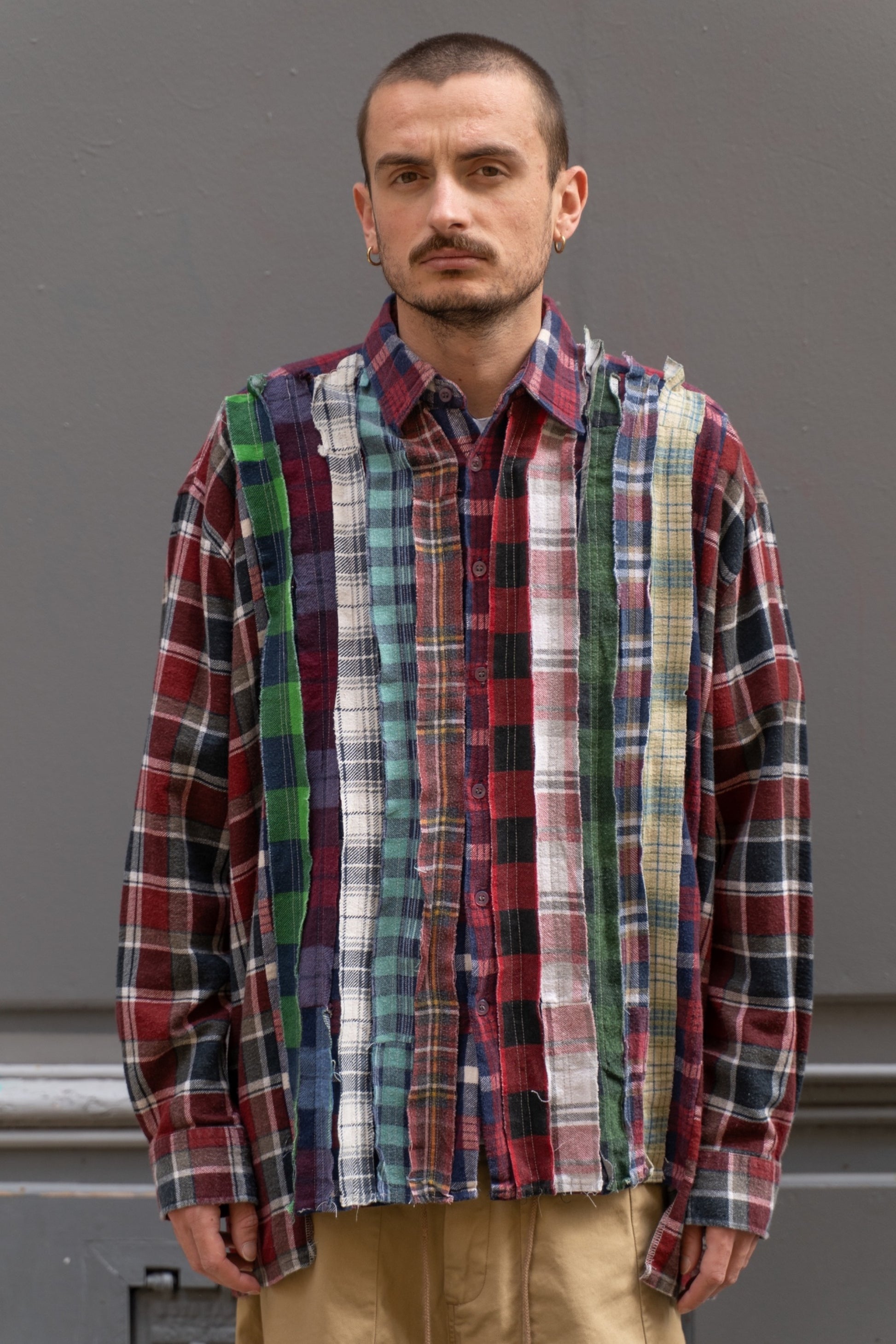 Needles Rebuild Flannel Ribbon Wide Shirt Assorted B | Pièce Unique Vintage | Edgar Bdx