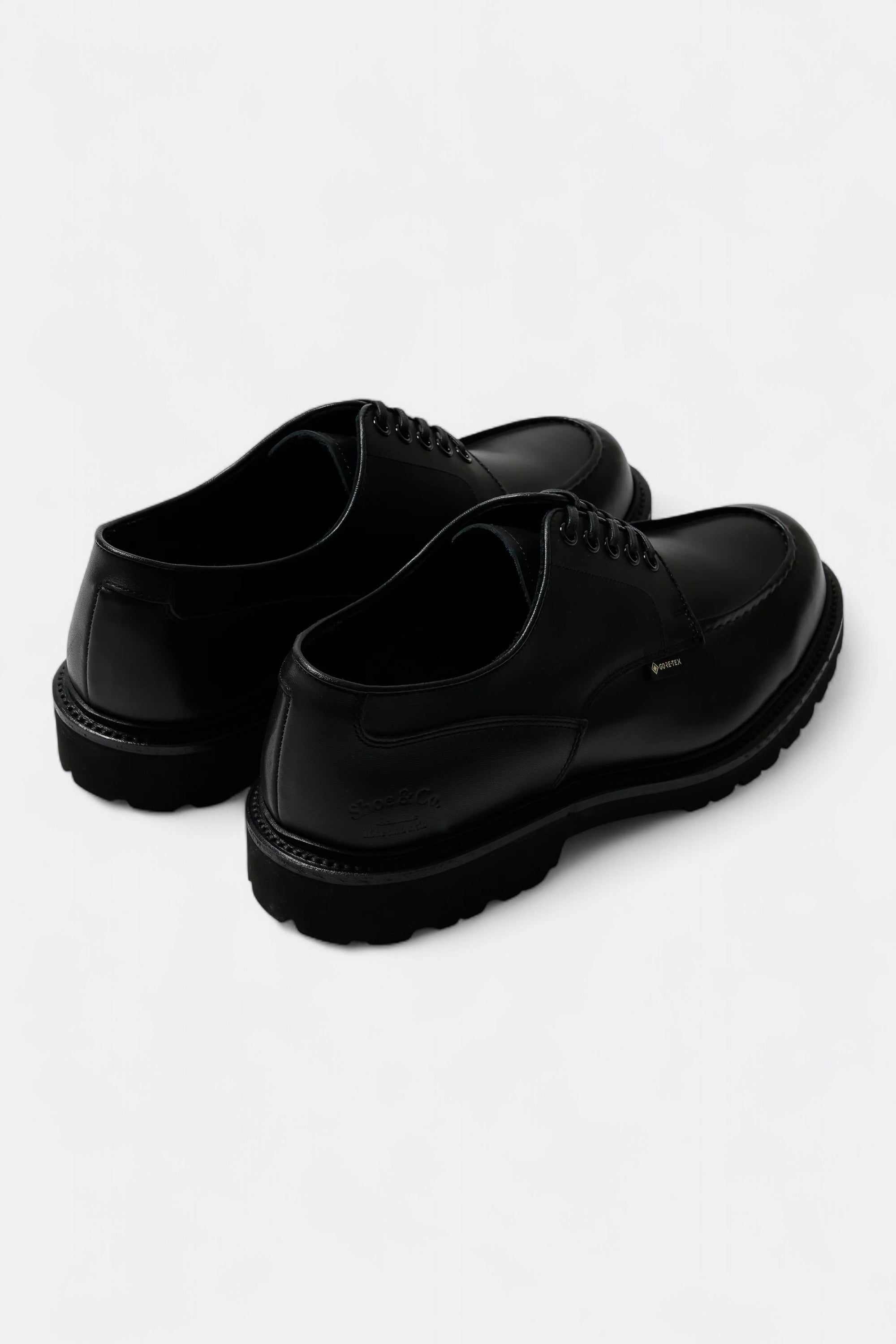 Regal Shoe & Co. U-Tip GTX Black | GORE-TEX Embossed Leather Shoes