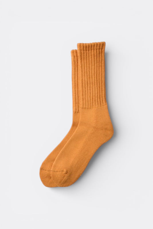 Rototo - Loose Pile Crew Socks (Orange Peel)
