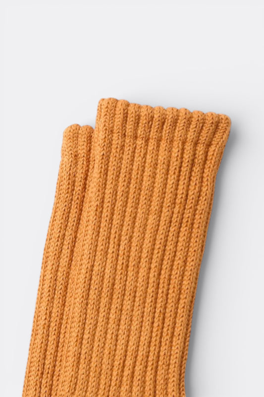 Rototo - Loose Pile Crew Socks (Orange Peel)