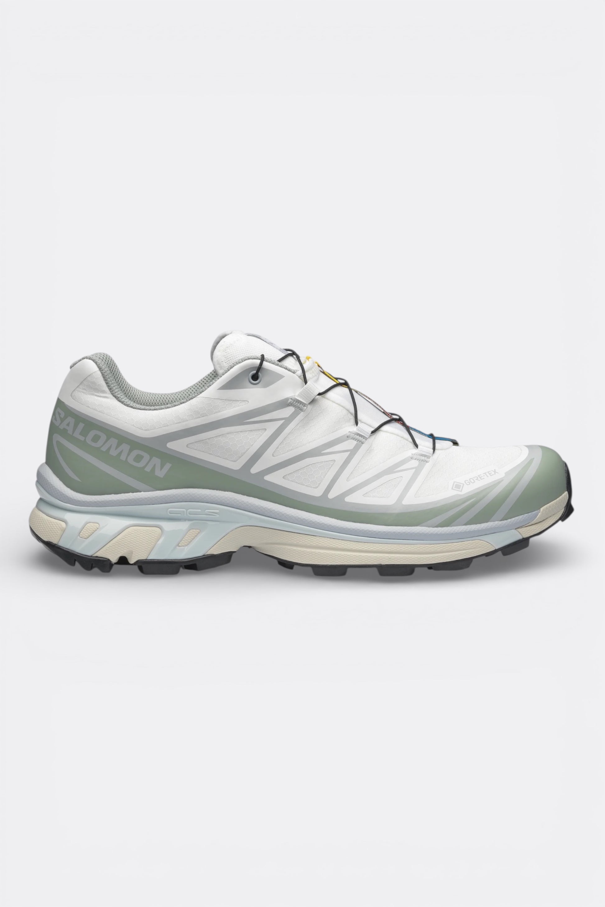SALOMON XT-6 Gore-Tex White / Green Milieu - Sneakers Trail Imperméables | Edgar Bdx