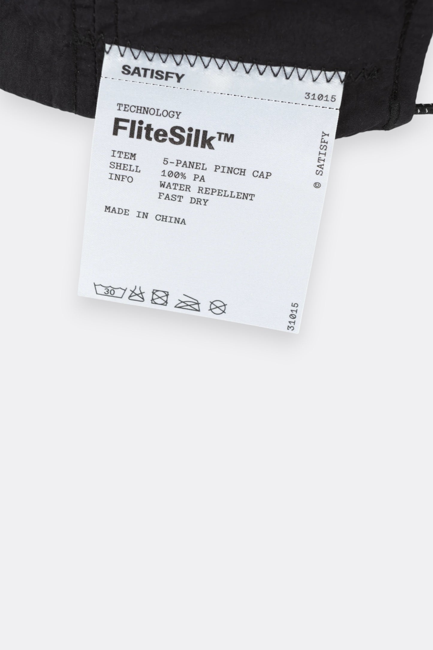 SATISFY FliteSilk™ 5-Panel Pinch Cap Black Eagle | Casquette Running Nylon | Edgar Bdx