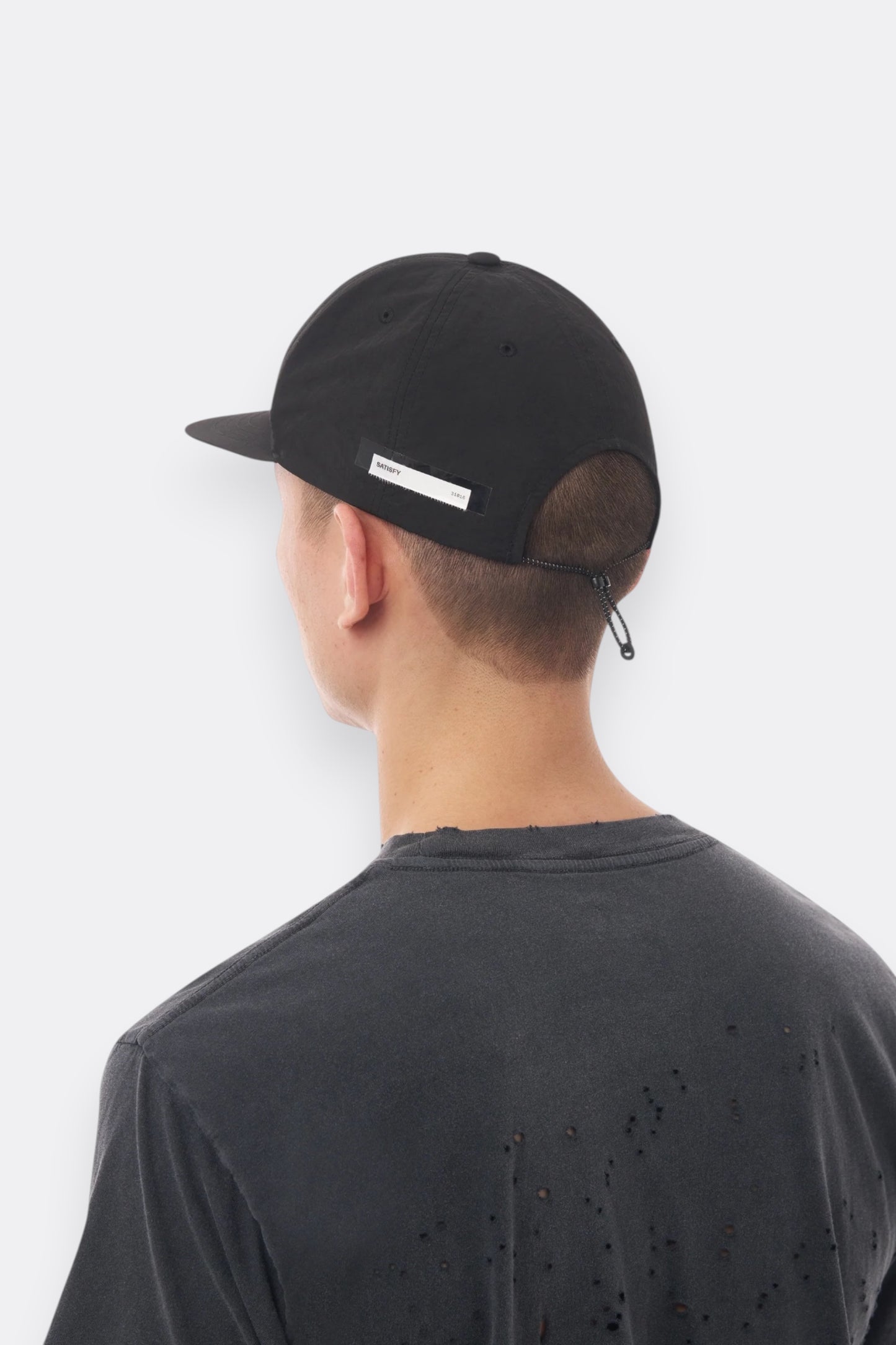 SATISFY FliteSilk™ 5-Panel Pinch Cap Black Eagle | Casquette Running Nylon | Edgar Bdx