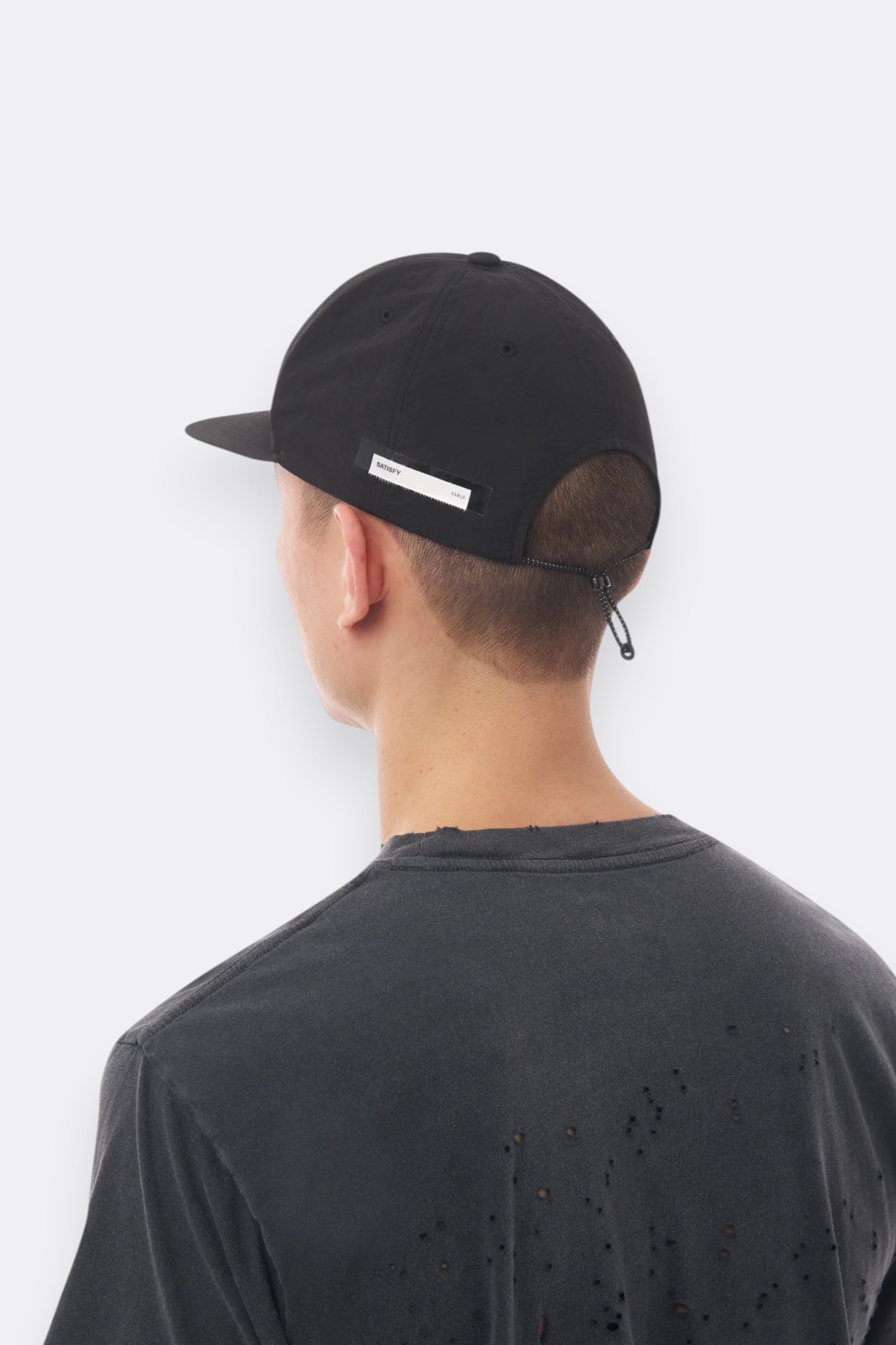 SATISFY FliteSilk™ 5-Panel Pinch Cap Black Eagle | Casquette Running Nylon | Edgar Bdx