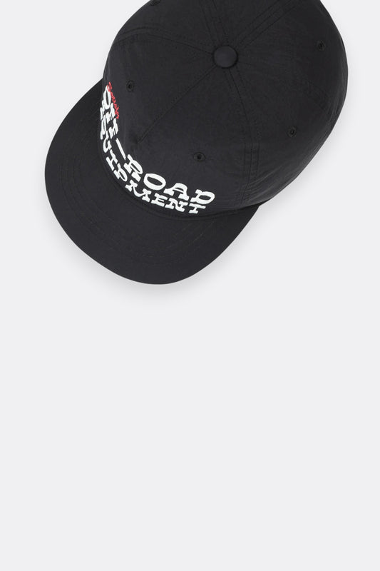 SATISFY FliteSilk™ 5-Panel Pinch Cap Black Off Road | Casquette Running Nylon | Edgar Bdx