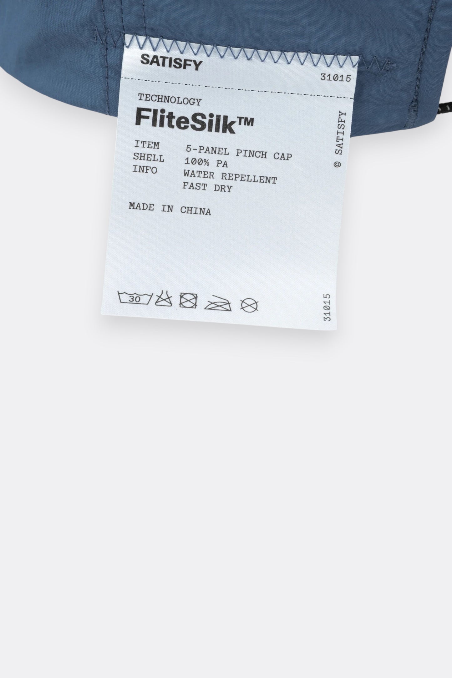 SATISFY FliteSilk™ 5-Panel Pinch Cap Vintage Indigo | Casquette Running Nylon | Edgar Bdx