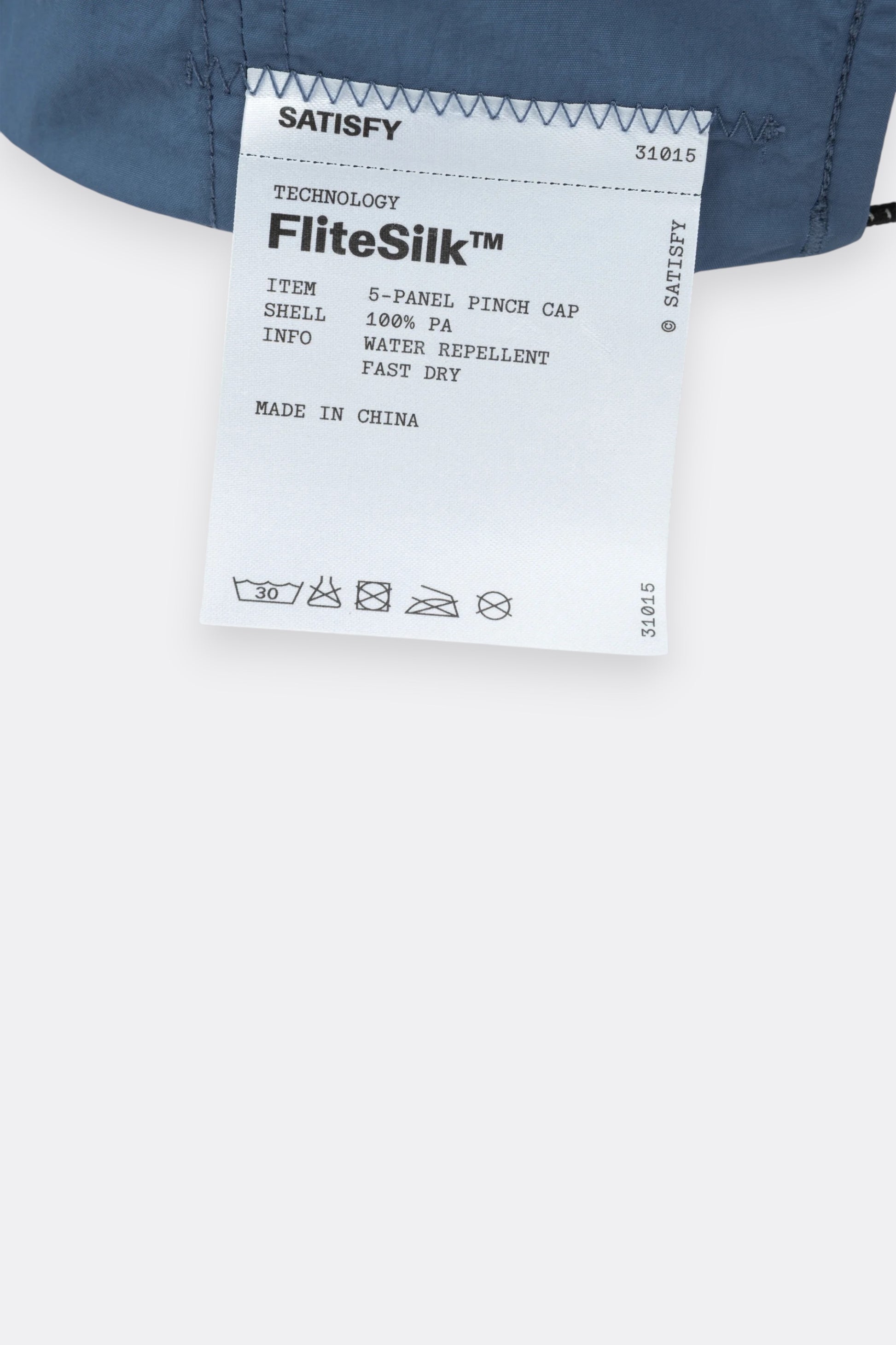 SATISFY FliteSilk™ 5-Panel Pinch Cap Vintage Indigo | Casquette Running Nylon | Edgar Bdx