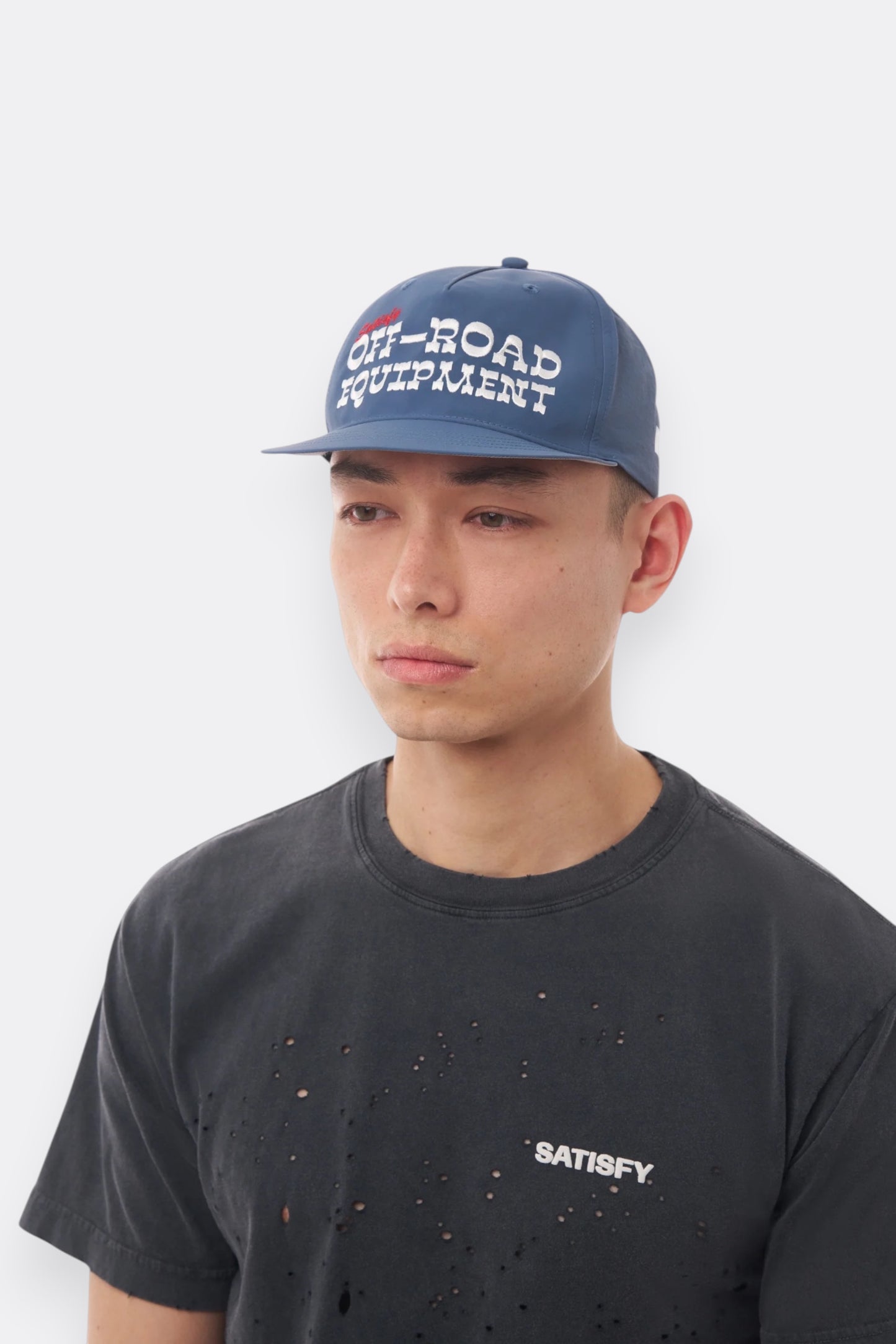 SATISFY FliteSilk™ 5-Panel Pinch Cap Vintage Indigo | Casquette Running Nylon | Edgar Bdx