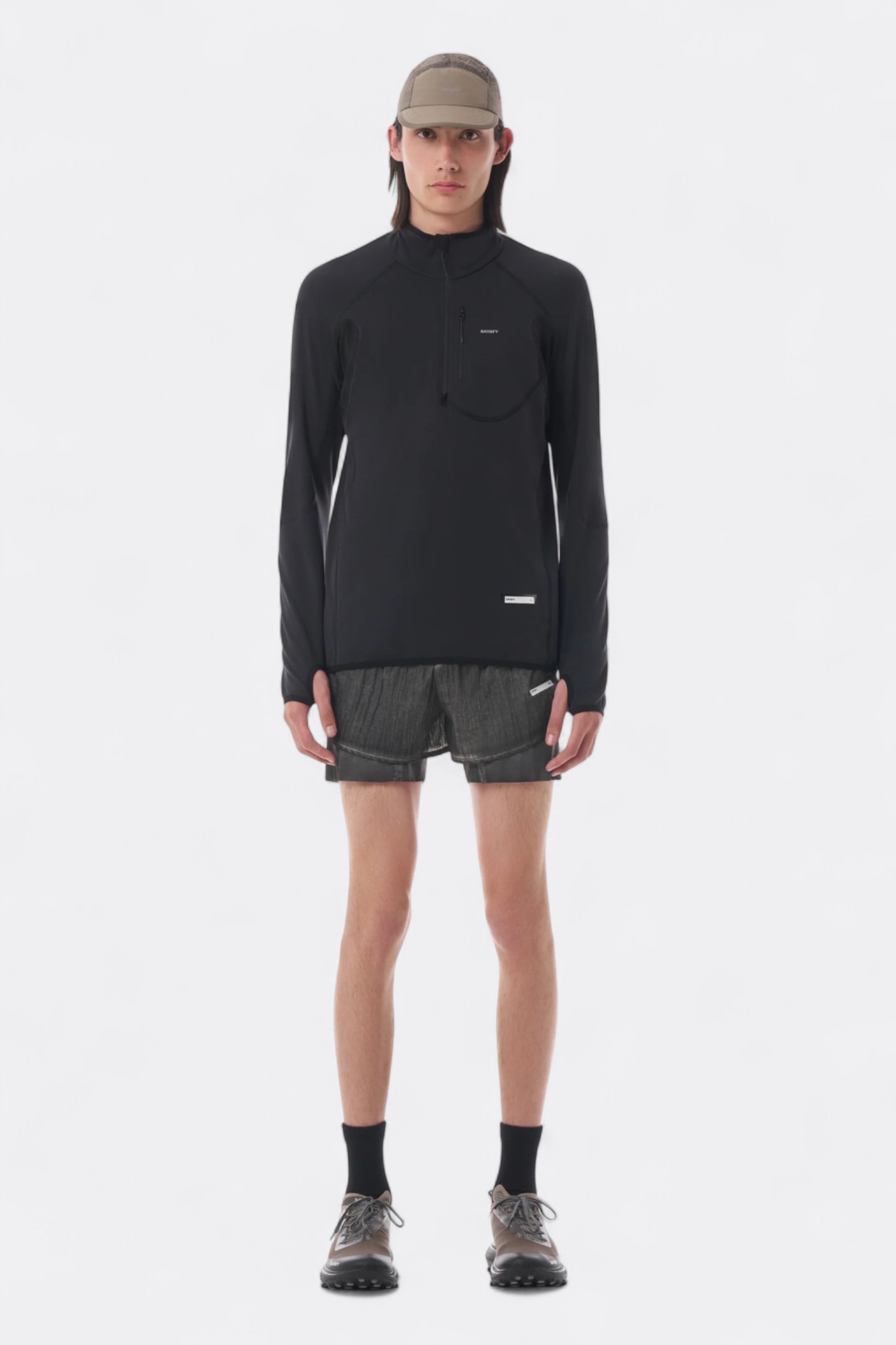 Satisfy - FuzzFleece™ Half‑Zip (Black)