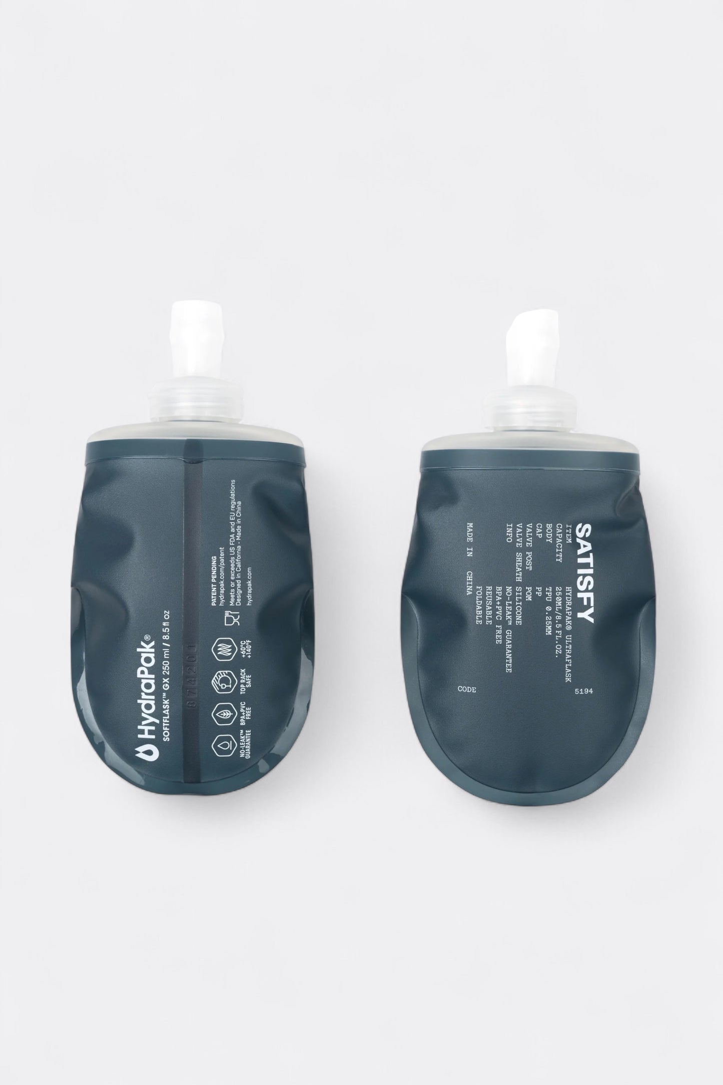 Satisfy - HydraPak® SoftFlask 2Pack 250ML (Dark Slate)