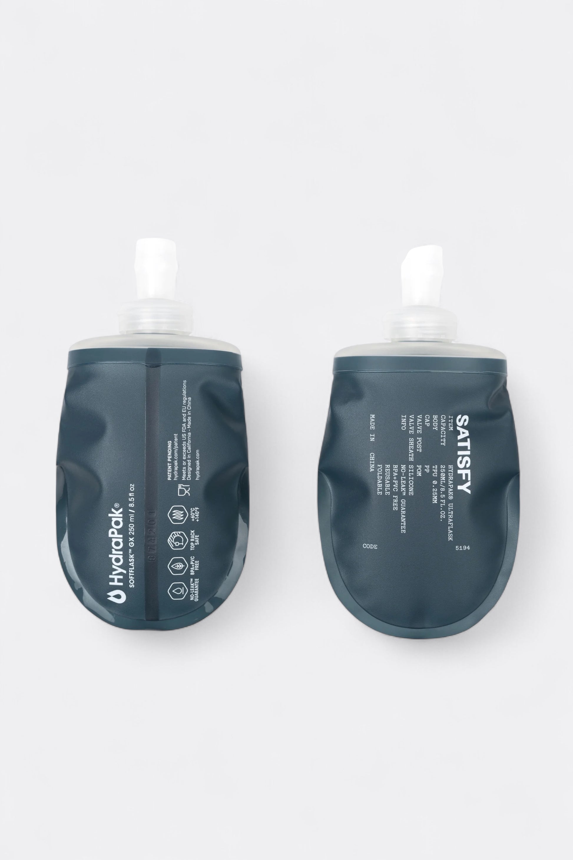 Satisfy - HydraPak® SoftFlask 2Pack 250ML (Dark Slate)