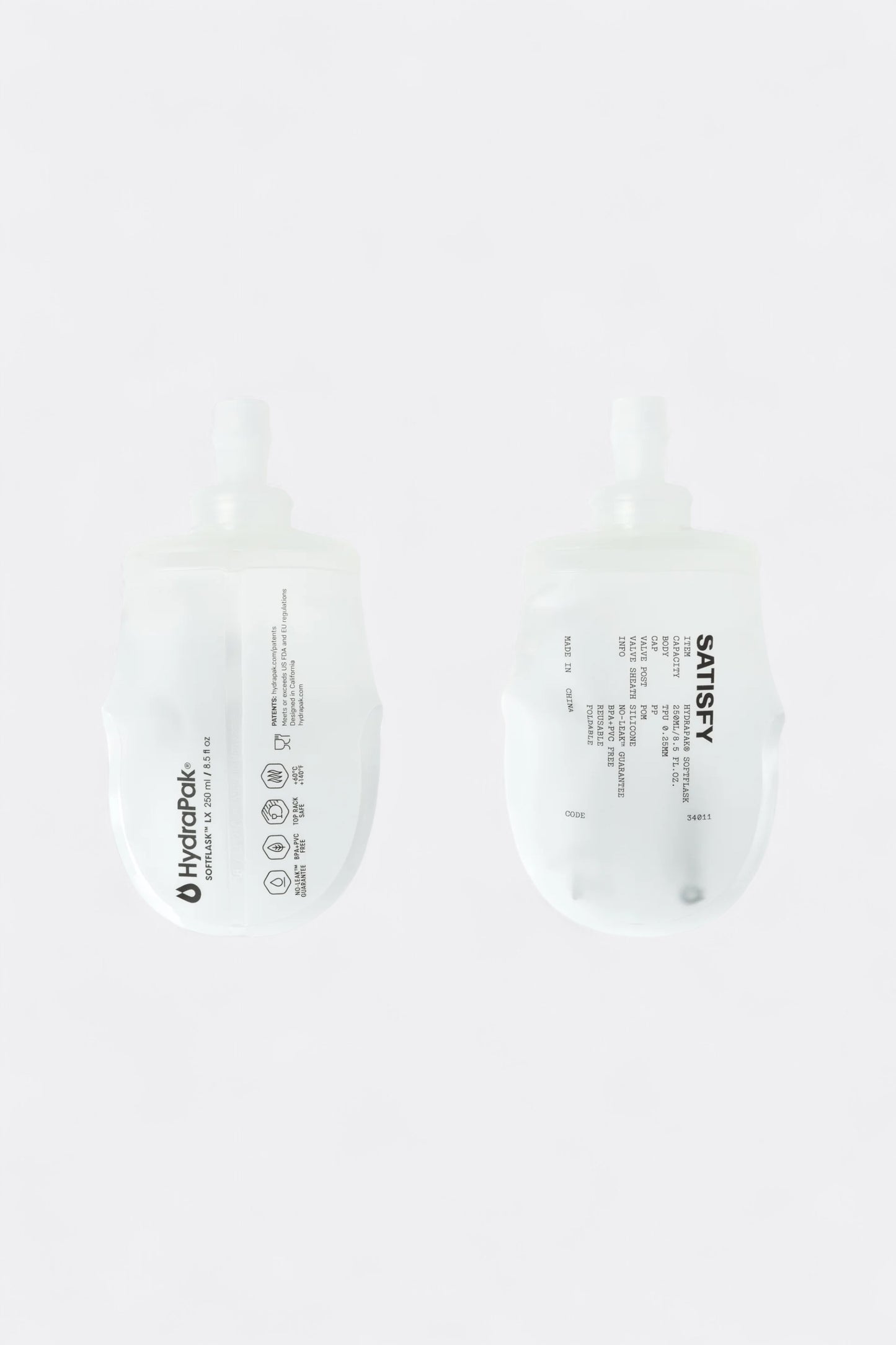 Satisfy - HydraPak® SoftFlask 2Pack 250ML (Transparent)