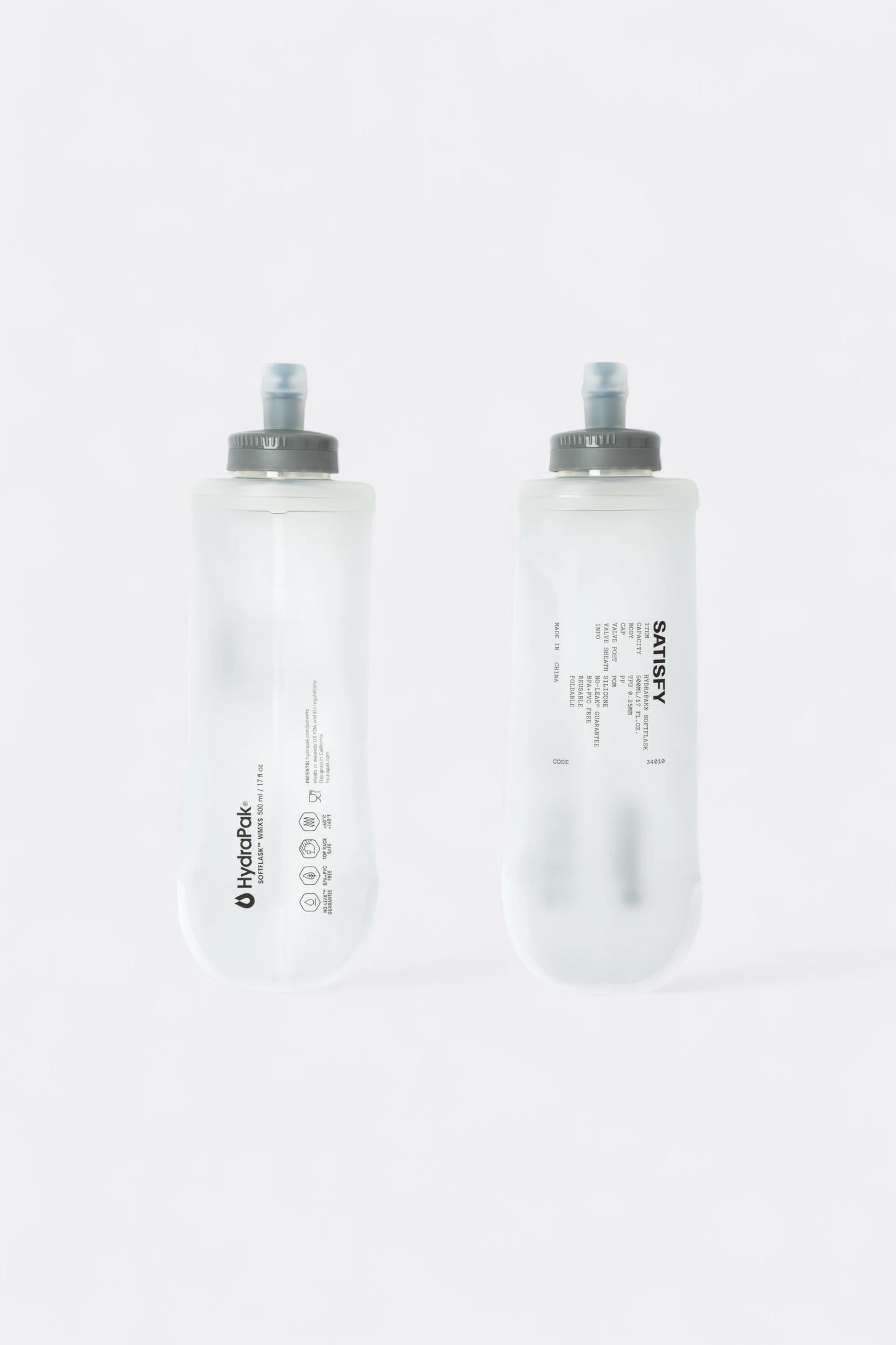 Satisfy - HydraPak® SoftFlask 2Pack 500ML (Transparent)