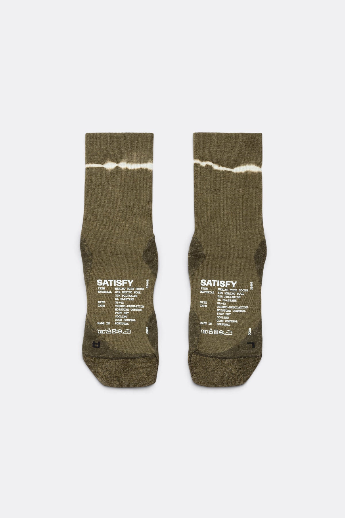 SATISFY Merino Nylon Tube Socks Capers Tie-Dye | Edgar Bdx