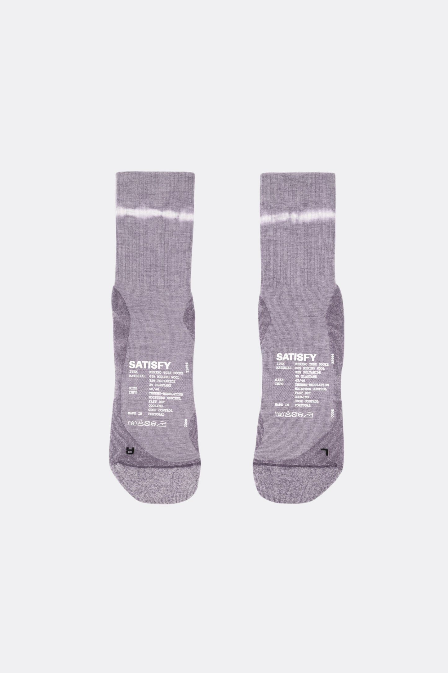 SATISFY Merino Nylon Tube Socks Dusk Tie-Dye | Chaussettes Running Laine