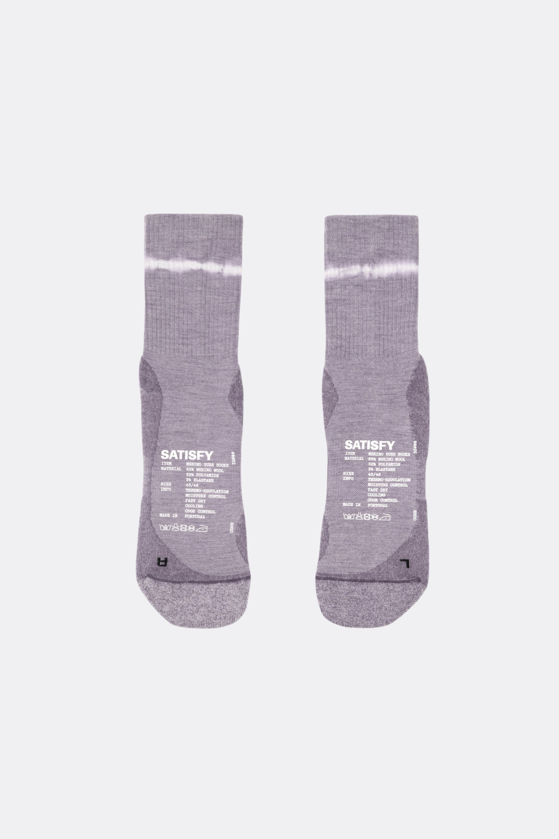 SATISFY Merino Nylon Tube Socks Dusk Tie-Dye | Chaussettes Running Laine