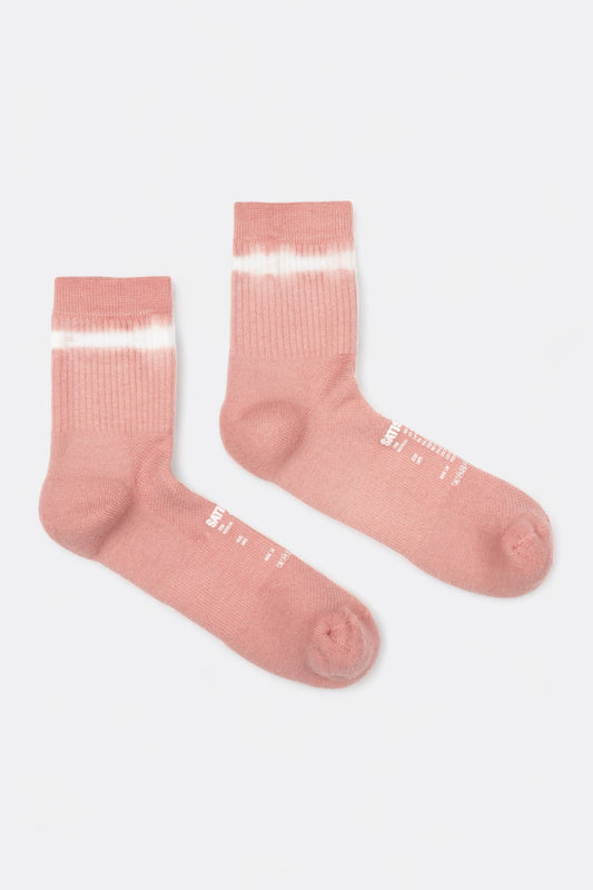 Satisfy - Merino Tube Socks (Dusty Pink Tie-Dye)