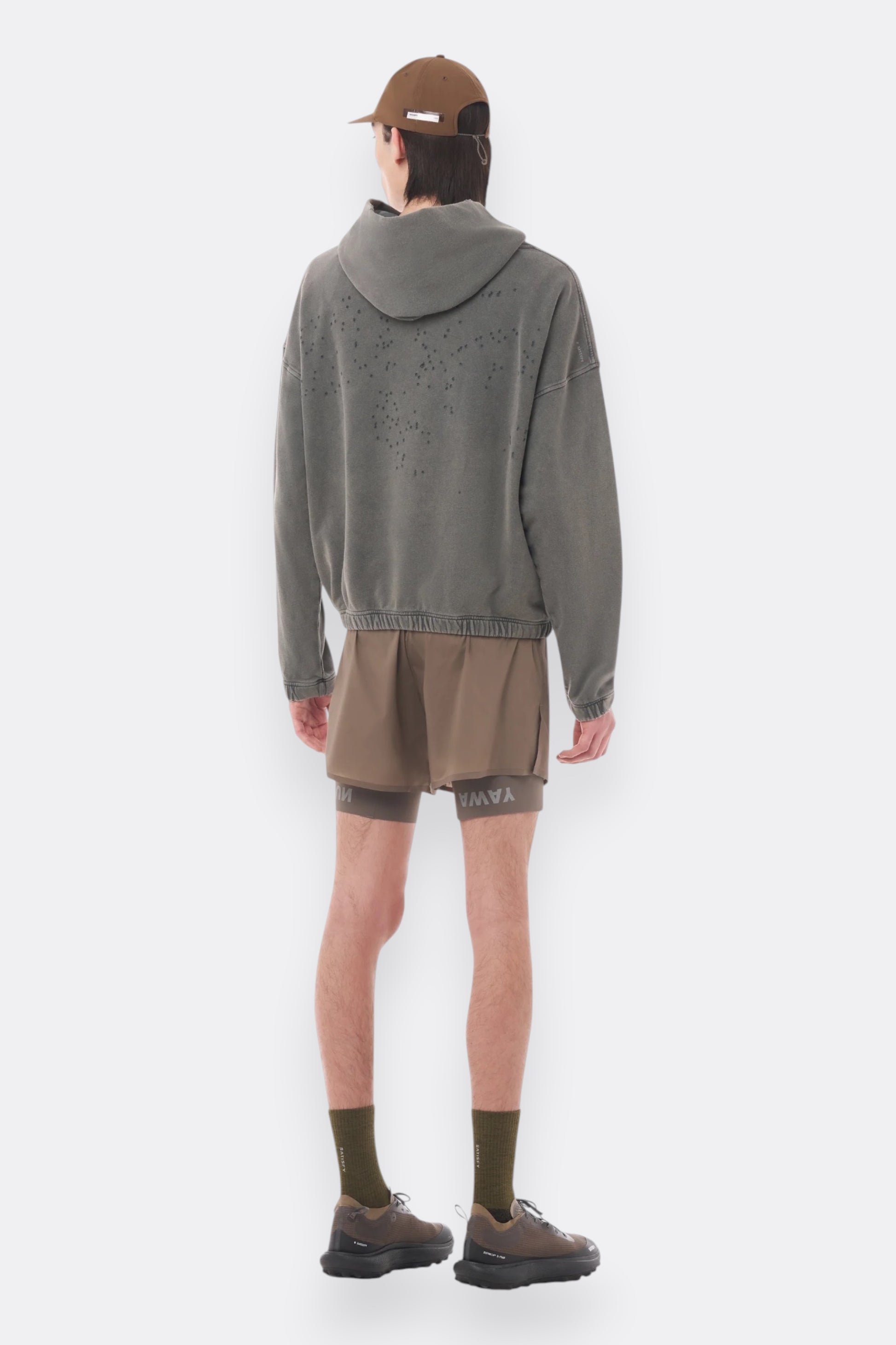 SATISFY MothTech™ Hoodie Faded Black | Hoodie Coton Bio French Terry | Edgar Bdx